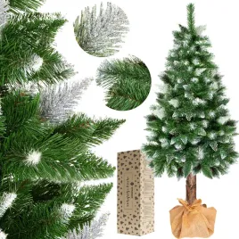 choinka-na-pniu-160-cm-sztuczna-sosna-diamentowa-osniezona
