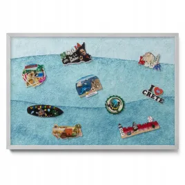 tablica-magnetyczna-na-magnesy-z-podrozy-akwarelowe-blekitne-fale-60x40