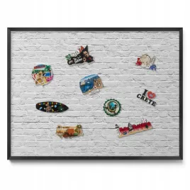 tablica-na-pamiatki-z-magnesami-z-wakacji-ceglana-sciana-jasny-mur-80x60