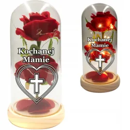 znicz-dla-mamy-wieczna-roza-swiecaca-led-mama-drewniana-podstawa