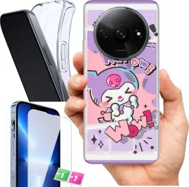 etui-na-xiaomi-redmi-a3-4g-wzory-kuromi-szklo
