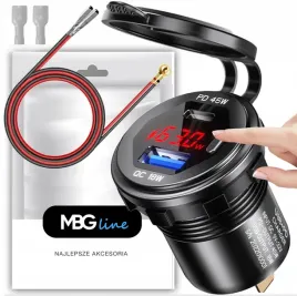 ladowarka-samochodowa-motocyklowa-szybka-63w-2x-usb-typ-c-pd-45w-woltomierz