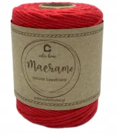 colorhome-sznurek-eco-bawelniany-makrama-skrecany-2mm-100m-czerwony