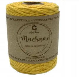 colorhome-sznurek-eco-bawelniany-makrama-skrecany-2mm-100m-musztarda