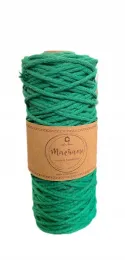 colorhome-sznurek-eco-bawelniany-do-makramy-pleciony-4mm-100m-trawa-zielony