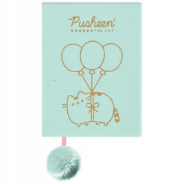 pamietnik-notes-pluszowy-a5-96k-kotek-pusheen-mietowy-miekki-sliczny