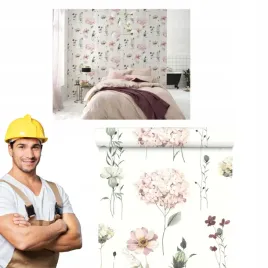 tapeta-scienna-hortensje-bialo-rozowa-flizelinowa-10m-x-53cm