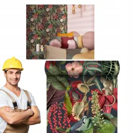 tapeta-w-liscie-amazon-zielono-czerwona-winylowa-na-flizelinie-10m-x-53cm