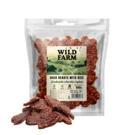 wild-farm-serduszka-z-kaczka-i-ryzem-500g-przysmak-dla-psa