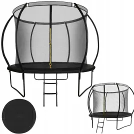 trampolina-ogrodowa-z-drabinka-i-siatka-wewnetrzna-domowa-ogroowa-305-cm