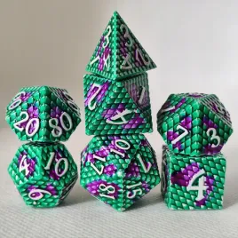 zestaw-7-metalowych-kosci-dragon-scale-smok-smocze-luski-zielone-rozowe