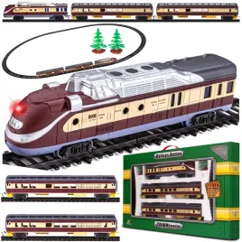 pociag-pasazerski-kolejka-elektryczna-lokomotywa-wagony-szyny-tory-led