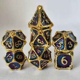 zestaw-7-metalowych-kosci-smocze-luski-dragon-scale-kosci-zlote-blue-purple