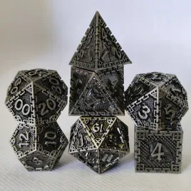 zestaw-7-metalowych-kosci-zdobione-grawerowane-smok-dragon-antyczne-srebro