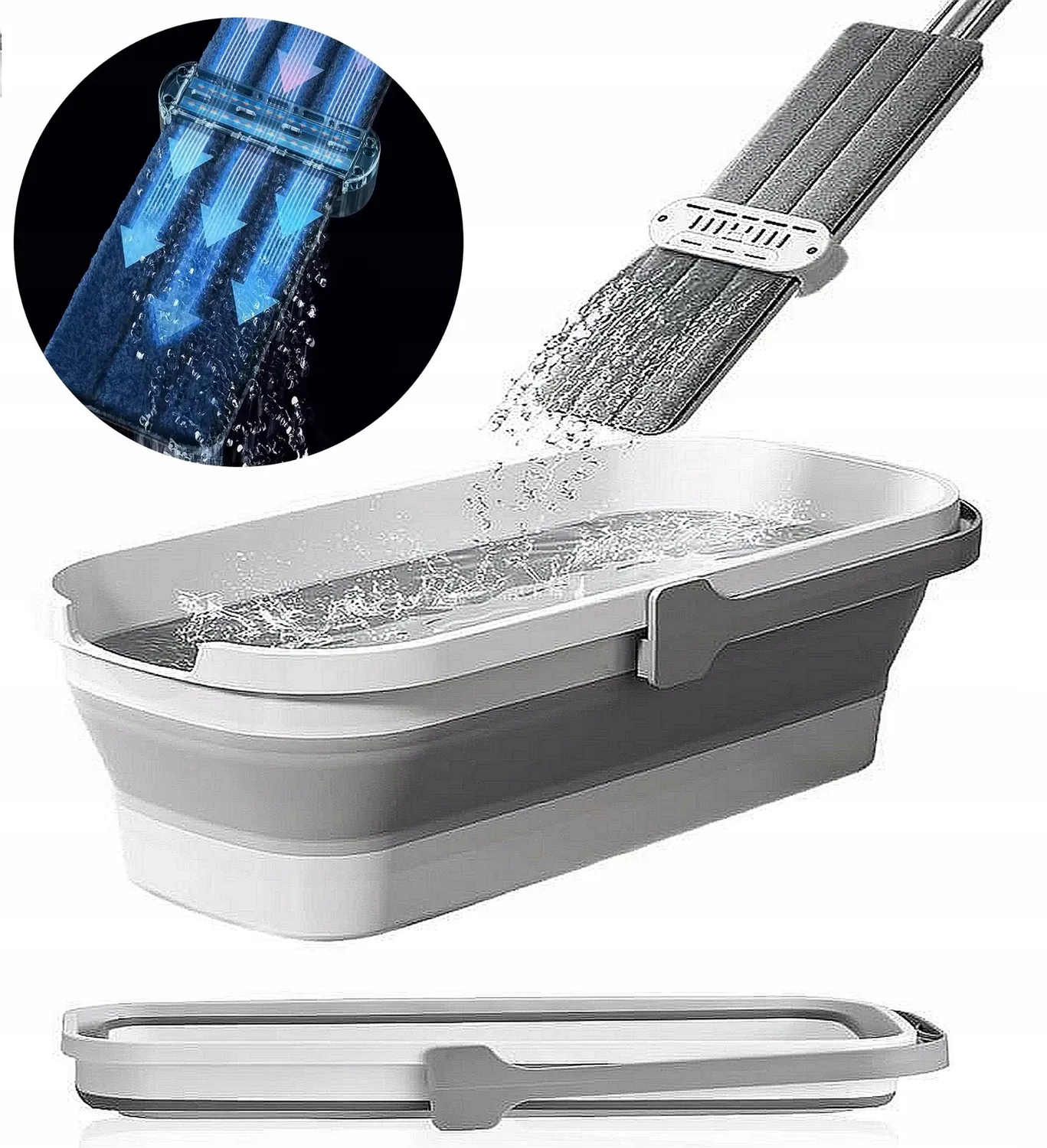 MOP z WYCISKACZEM z WIADREM SKŁADANYM ULTRAMOP Promis 4 w 1