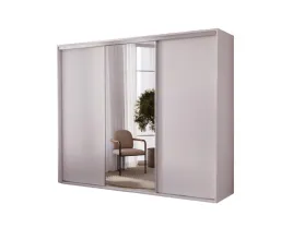 szafa-przesuwna-255-cm-biala-szafa-z-lustrem-do-sypialni-silver