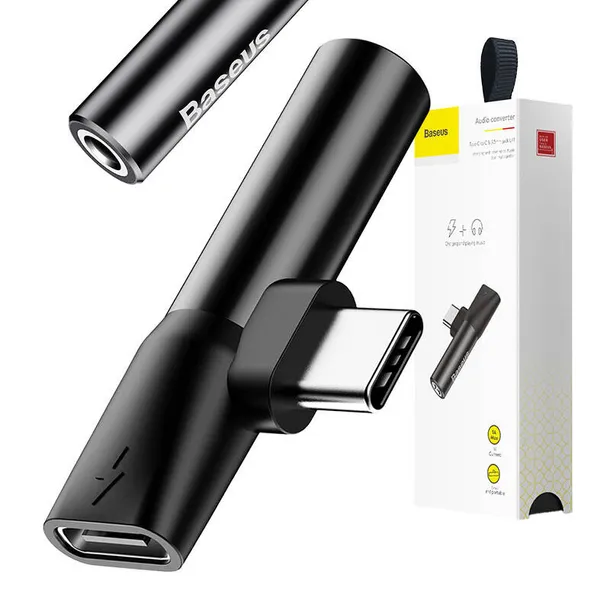 adapter-audio-baseus-usb-c-do-mini-jack-3-5mm-usb-c-czarny-stan-nowy