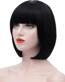 krotkie-czarne-wlosy-peruka-z-plaska-grzywka-syntetyczne-cosplay-na-impreze