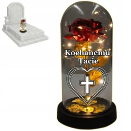 znicz-zlota-roza-swiecaca-led-dla-taty-na-grob-kwiaty-cmentarz