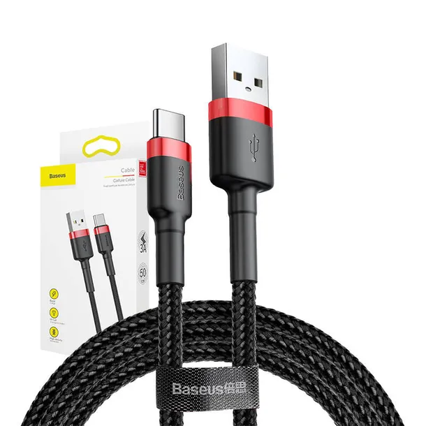 kabel-usb-do-usb-c-baseus-cafule-3a-0-5m-czerwono-czarny-stan-nowy-dlugosc-przewodu-0-5-m
