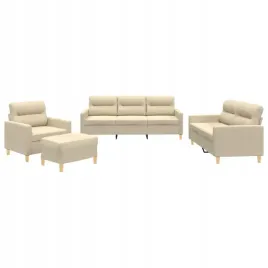 4-czesciowy-komplet-wypoczynkowy-obity-tkanina-kremowa