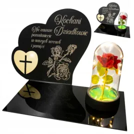 dekoracja-na-grob-grawerowany-znicz-podstawka-na-cmentarz-roza-dla-dziadkow