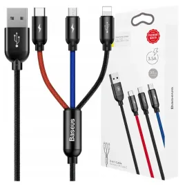 kabel-usb-baseus-3w1-usb-c-lightning-micro-35a-03m-czarny