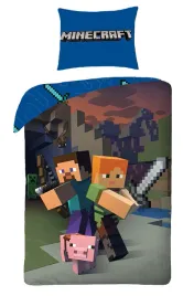 posciel-dziecieca-minecraft-140-x-200-cm-halantex-100percent-bawelna-steve-pig