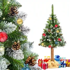 choinka-na-pniu-160cm-sztuczna-sosna-diamentowa-z-szyszkami