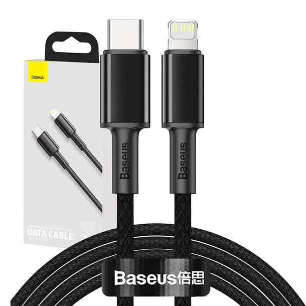 kabel-usb-c-do-lightning-baseus-high-density-braided-20w-5a-pd-2m-czar-stan-nowy-dlugosc-przewodu-2-m