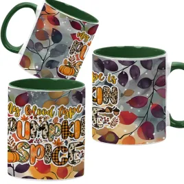 kubek-ciemno-zielony-jesienne-wzory-dynie-cozy-fall-pumpkin-spice