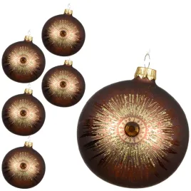 bombka-szklana-8cm-brazowa-zloty-medalion-6-szt-8-cm-zdobiona