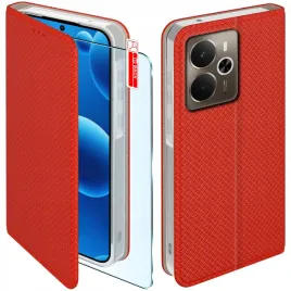 etui-z-klapka-do-realme-14-5g-zamykane-czerwone-futeral-szklo-9h