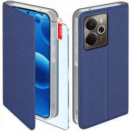 etui-z-klapka-do-realme-14-5g-zamykane-granatowe-futeral-szklo-9h