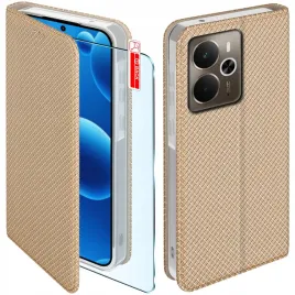 etui-z-klapka-do-realme-14-5g-zamykane-zlote-futeral-szklo-9h