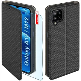 etui-z-klapka-do-samsung-a12-or-m12-zamykane-czarne-futeral-szklo-9h