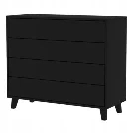 minimalistyczna-czarna-komoda-z-szufladami-home-4s-bezuchwytowa-80-cm