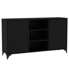 nowoczesna-komoda-home-2d2p-otwarte-polki-z-uchwytami-2-szafki-czarna