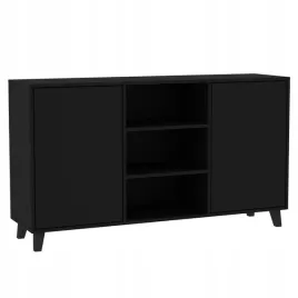 nowoczesna-komoda-home-2d2p-otwarte-polki-push-to-open-2-szafki-czarna