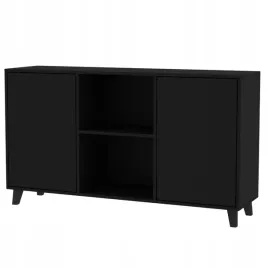 minimalistyczna-komoda-home-2d-otwarta-polka-push-to-open-2-szafki-czarna