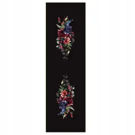 bieznik-wodoodporny-czarny-38x140-cm-kwiaty-czerwone-na-stol-plamoodporny