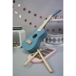 dla-dzieci-drewniana-gitara-niebieska