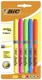 zakreslacz-highlighter-grip-5-kolorow-bic