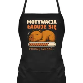 fartuch-na-prezent-motywacja-laduje-sie-prosze-czekac-kapibara