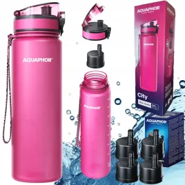 aquaphor-city-zestaw-butelka-filtrujaca-08l-rozowa-5x-wklad-filtrujacy