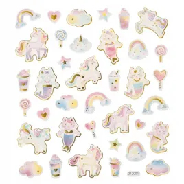 naklejki-pastelowe-jednorozce-i-syrenkotki-38-szt-dpcraft-scrapbooking-mix