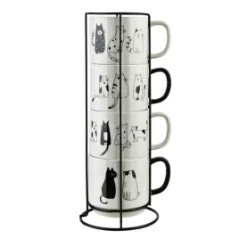 zestaw-kubkow-cottello-z-kotami-porcelanowe-370ml-4-sztuki