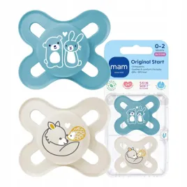 smoczek-uspokajajacy-mam-baby-start-0m-ortodontyczny-silikonowy-2-szt