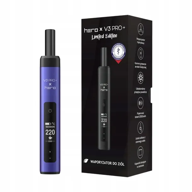 Waporyzator do ziół suszu V3 PRO+ X HERO LIMITOWANA EDYCJA PLUS PERI