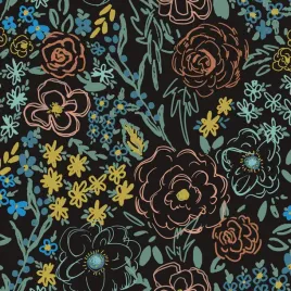 fiula-tapeta-samoprzylepna-czarna-kolorowe-kwiaty-wodoodporna-41x300-cm